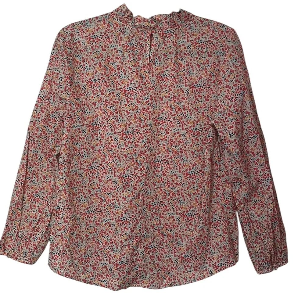 J.Crew Liberty Fabric Long-sleeve ruffleneck top in Liberty® Phoebe floral